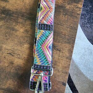 Handbag/purse strap multi colored crossbody strap guitar strap Latico strap